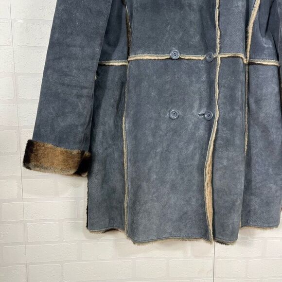 Marvin Richards Unisex Penny Lane Jacket Size XL Suede Leather Faux Fur - Picture 2 of 16